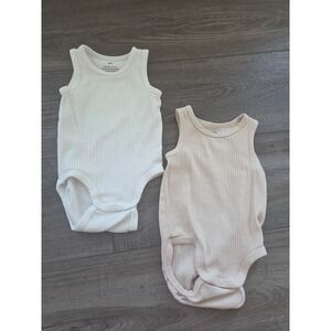 H&m baby boy ribbed bodysuits 6 mos